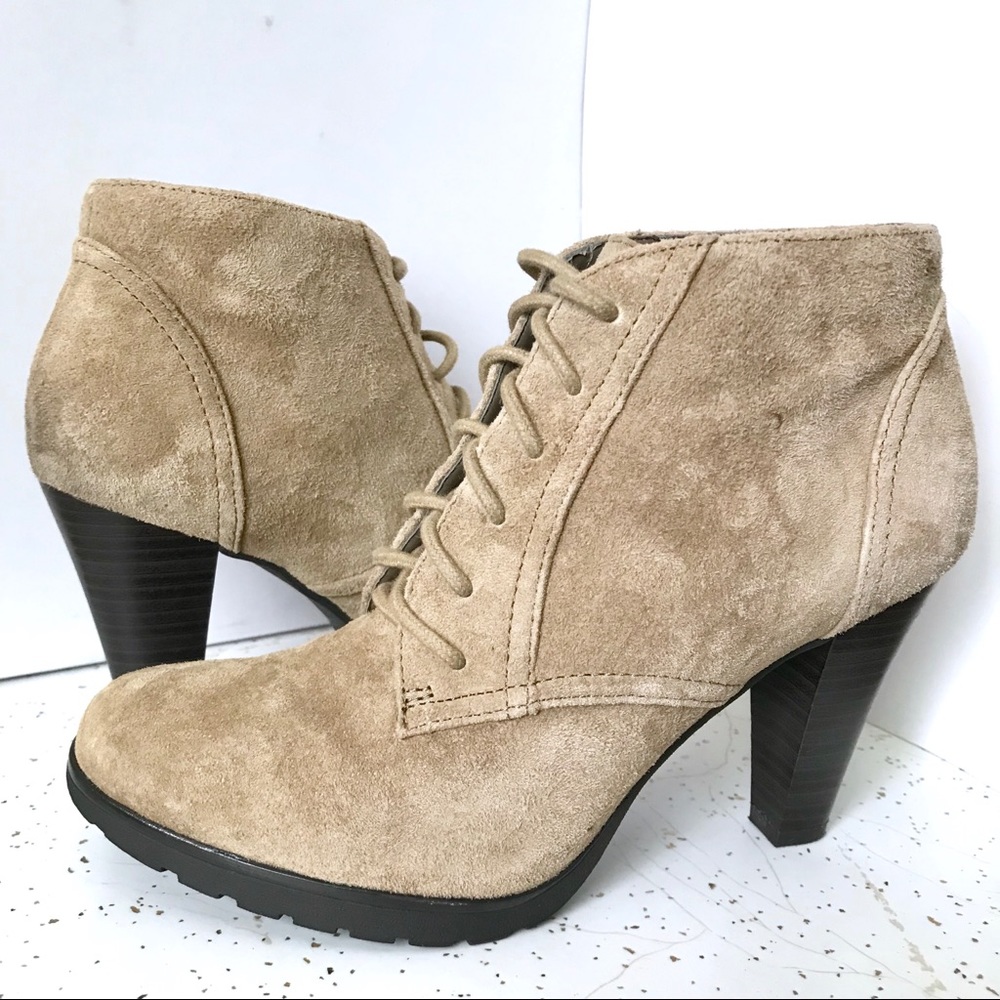 Suede Ankle Boots Tan Size 6